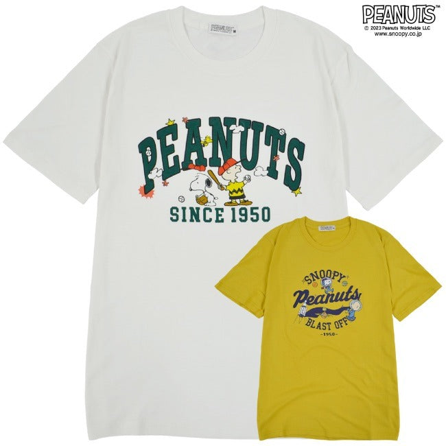 スヌーピー チャーリー・ブラウン Tシャツ 半袖 ロゴ 野球 宇宙 プリント SNOOPY PEANUTS s1132-157sp