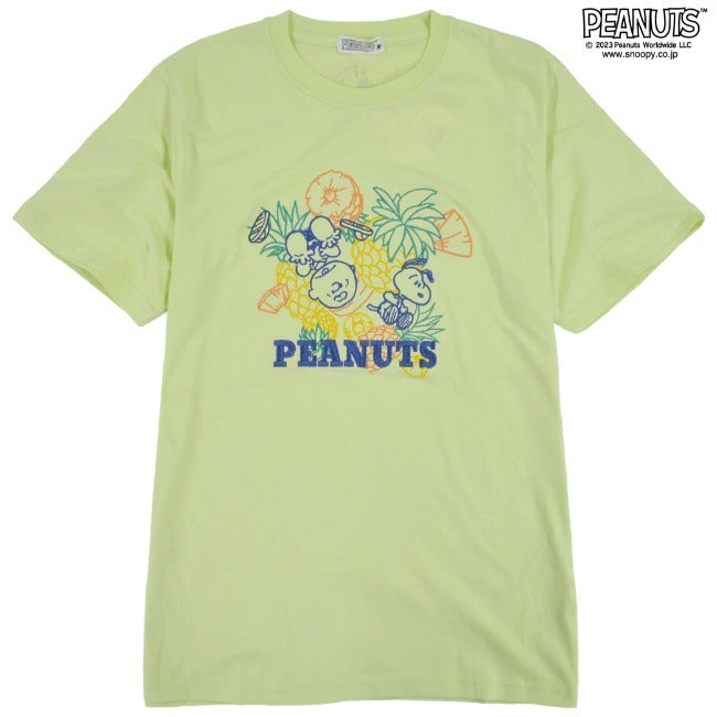 スヌーピー Tシャツ トップス 半袖 線画 刺繍 フルーツ SNOOPY PEANUTS s1132-161sp