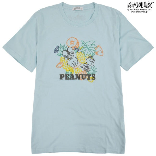 スヌーピー Tシャツ トップス 半袖 線画 刺繍 フルーツ SNOOPY PEANUTS s1132-161sp