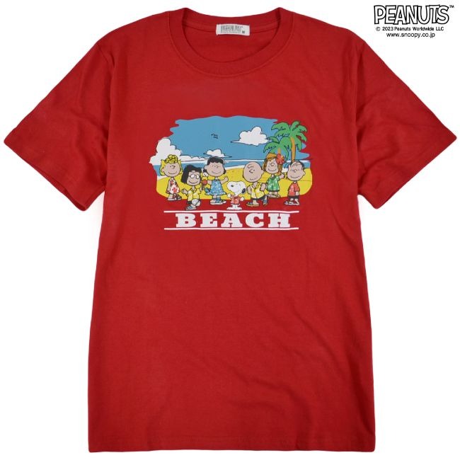 スヌーピー Tシャツ トップス アロハ プリント 半袖 ロゴ サマー 夏 SNOOPY PEANUTS s1132-164sp