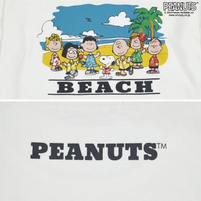 スヌーピー Tシャツ トップス アロハ プリント 半袖 ロゴ サマー 夏 SNOOPY PEANUTS s1132-164sp