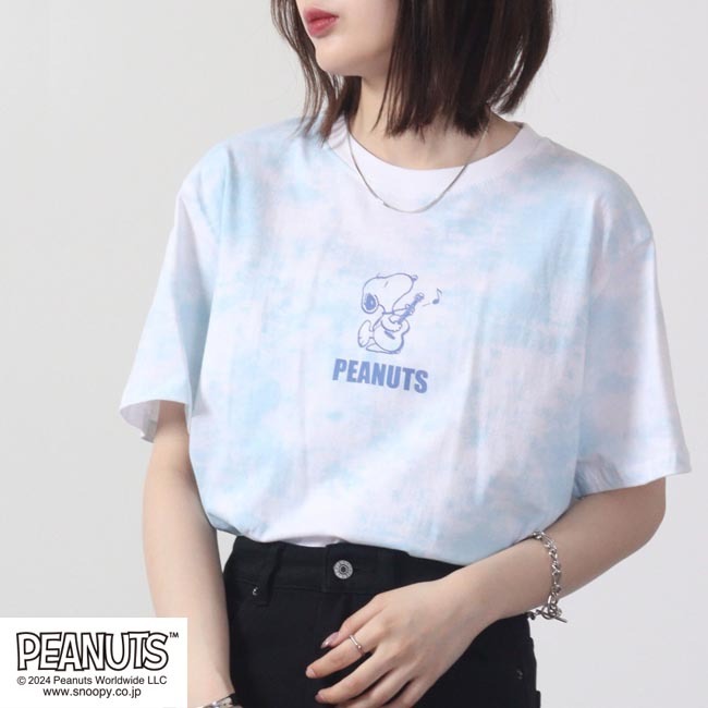 スヌーピー 半袖 タイダイ柄 春夏 PEANUTS SNOOPY s1132-169sp