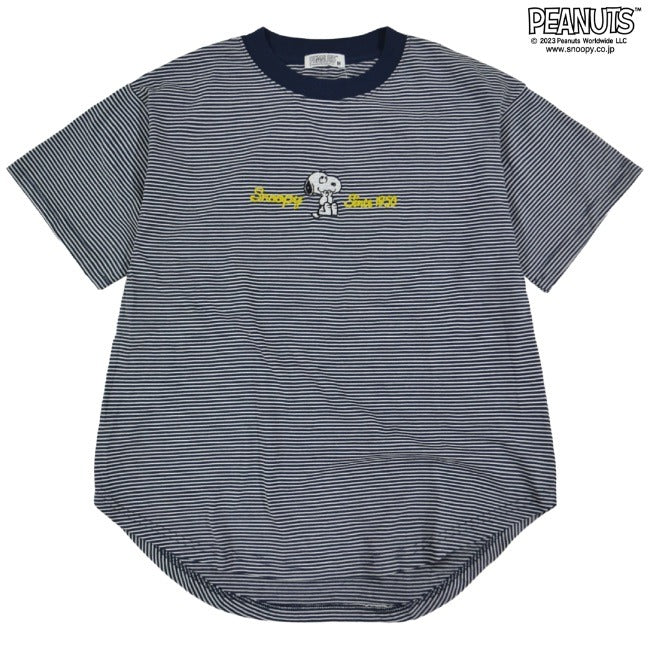 スヌーピー Tシャツ トップス 半袖 刺繍 ボーダー SNOOPY PEANUTS s1132-171sp