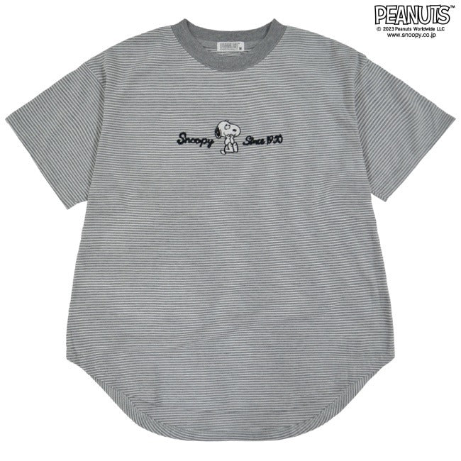 スヌーピー Tシャツ トップス 半袖 刺繍 ボーダー SNOOPY PEANUTS s1132-171sp