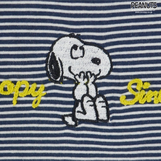 スヌーピー Tシャツ トップス 半袖 刺繍 ボーダー SNOOPY PEANUTS s1132-171sp