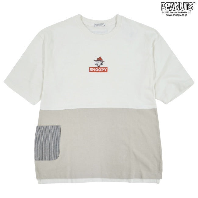 スヌーピー Tシャツ トップス プリント ドロップショルダー SNOOPY PEANUTS S M L s1132-184sp
