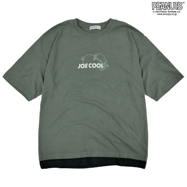 スヌーピー ジョークール ドロップショルダー Tシャツ 半袖 レイヤード SNOOPY JOECOOL PEANUTS s1132-186sp