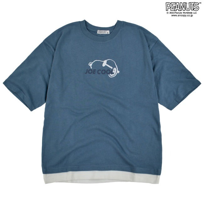 スヌーピー ジョークール ドロップショルダー Tシャツ 半袖 レイヤード SNOOPY JOECOOL PEANUTS s1132-186sp