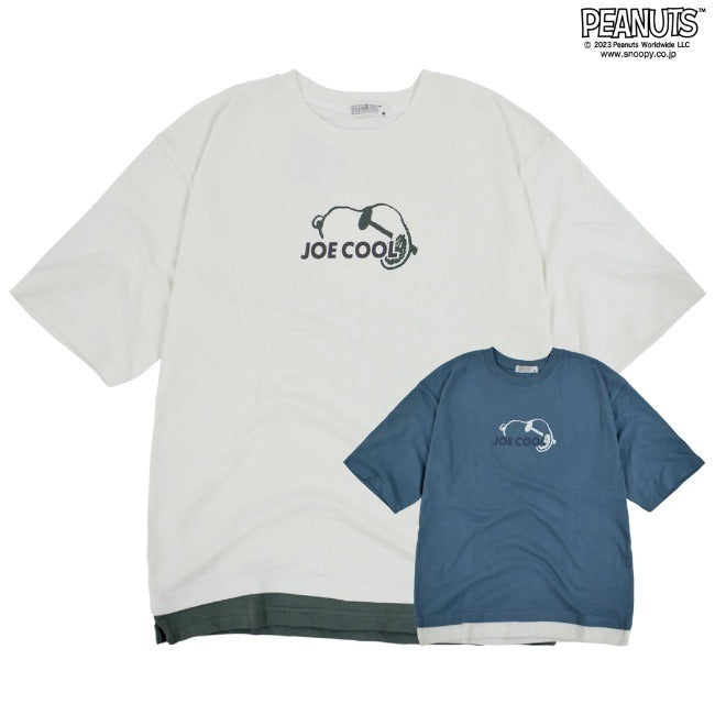 スヌーピー ジョークール ドロップショルダー Tシャツ 半袖 レイヤード SNOOPY JOECOOL PEANUTS s1132-186sp
