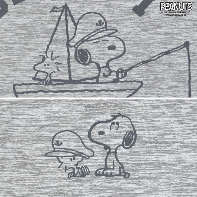 スヌーピー Tシャツ 半袖 トップス ドライ マリン プリント SNOOPY PEANUTS s1132-193sp