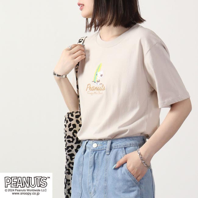 スヌーピー ピーナッツ Tシャツ トップス 半袖 刺繍 SNOOPY PEANUTS s1132-228sp