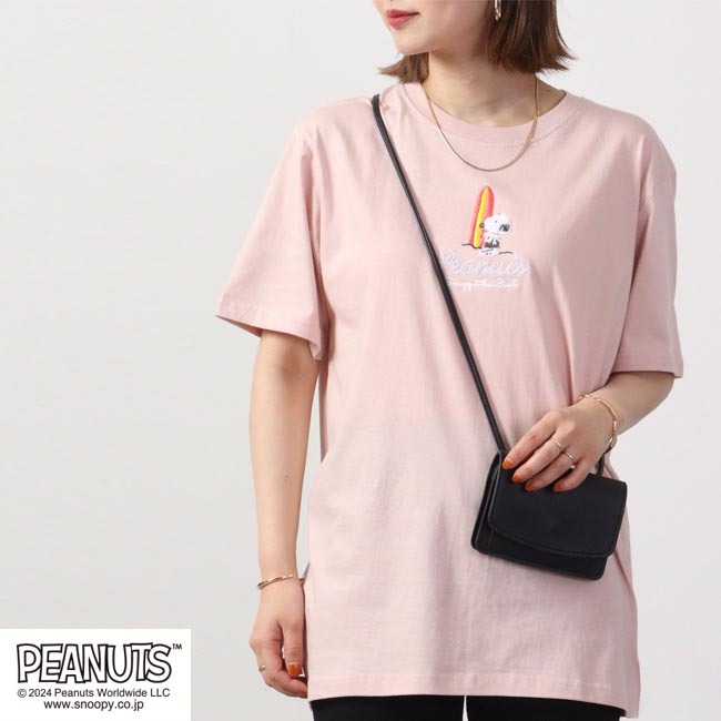 スヌーピー ピーナッツ Tシャツ トップス 半袖 刺繍 SNOOPY PEANUTS s1132-228sp