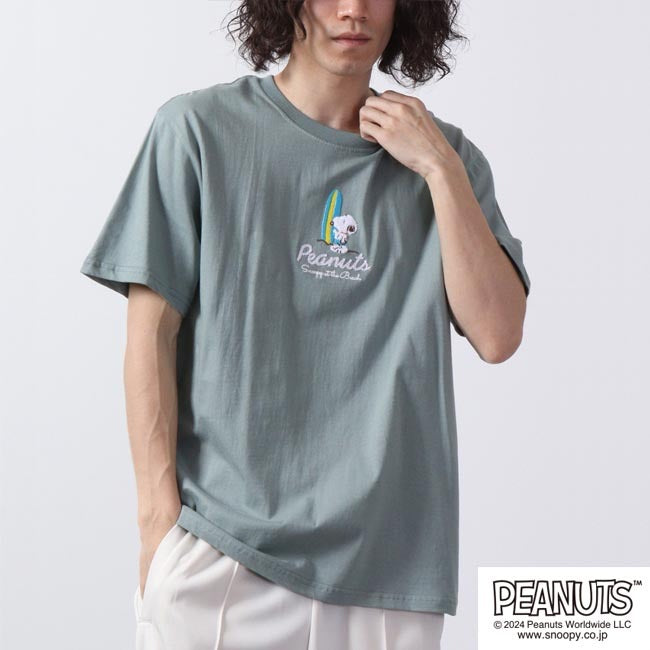 スヌーピー ピーナッツ Tシャツ トップス 半袖 刺繍 SNOOPY PEANUTS s1132-228sp