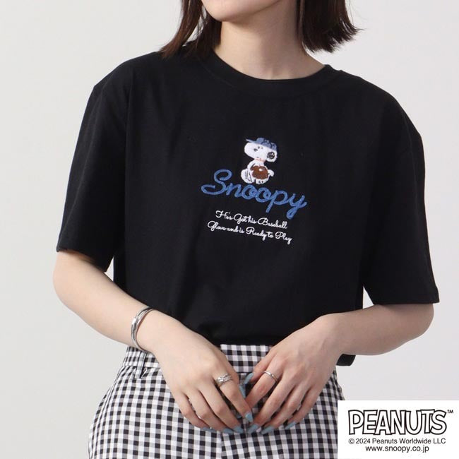 スヌーピー ピーナッツ Tシャツ トップス 半袖 刺繍 SNOOPY PEANUTS s1132-228sp