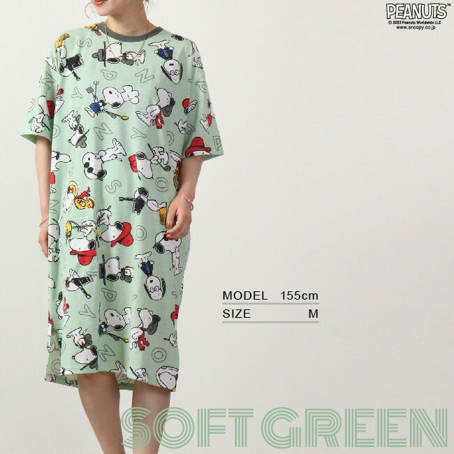 スヌーピー ビッグTシャツ アルファベット 半袖 春夏 PEANUTS s1132-28