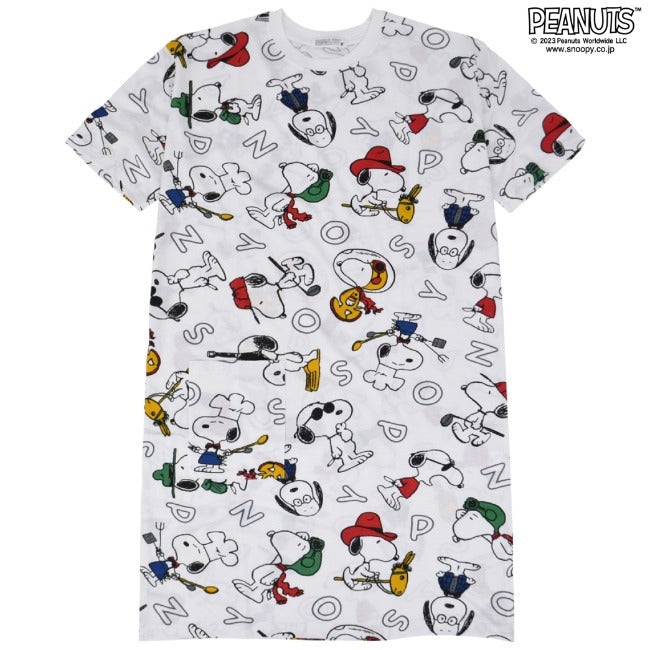 スヌーピー ビッグTシャツ アルファベット 半袖 春夏 PEANUTS s1132-28