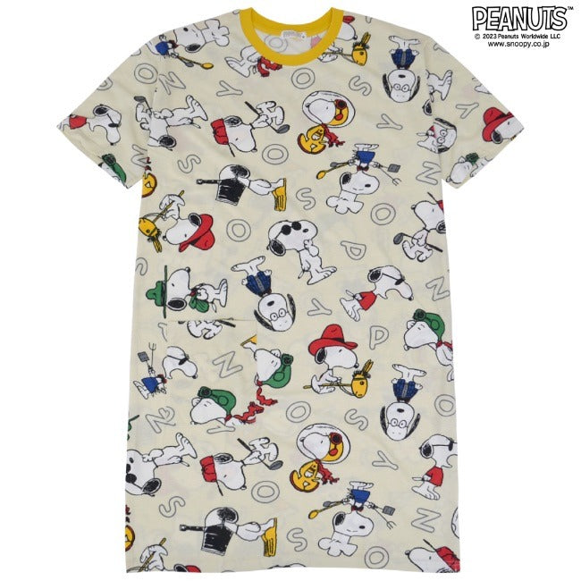 スヌーピー ビッグTシャツ アルファベット 半袖 春夏 PEANUTS s1132-28