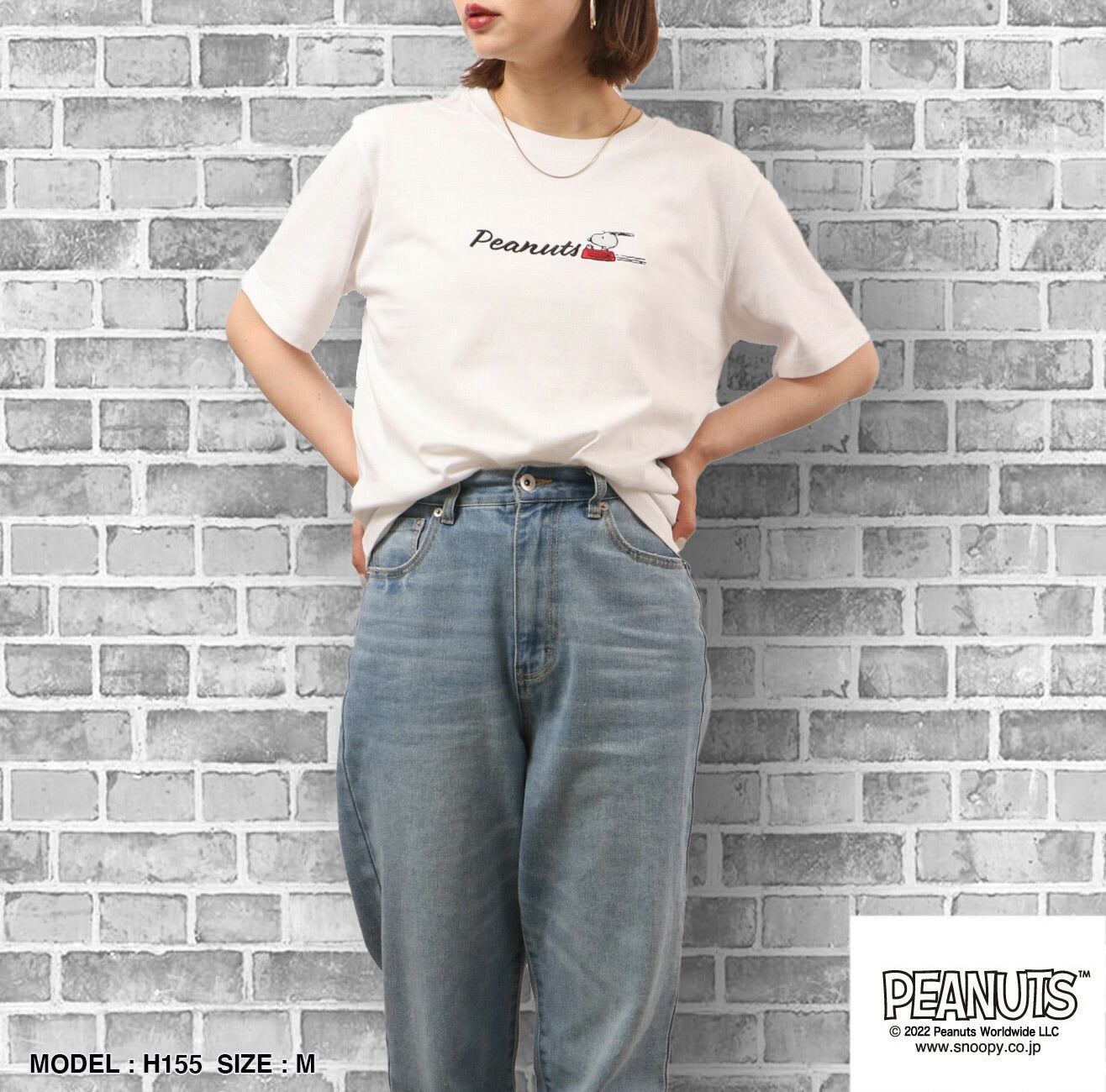 スヌーピー ピーナッツ Tシャツ トップス 半袖 刺繍 ジョークール PEANUTS SNOOPY JOECOOL s1132-30