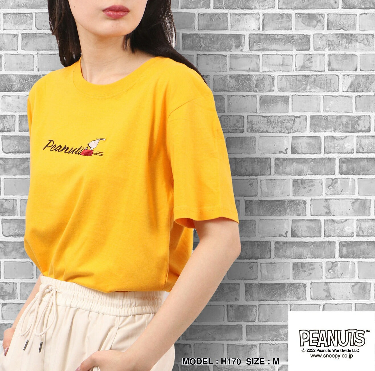 スヌーピー ピーナッツ Tシャツ トップス 半袖 刺繍 ジョークール PEANUTS SNOOPY JOECOOL s1132-30