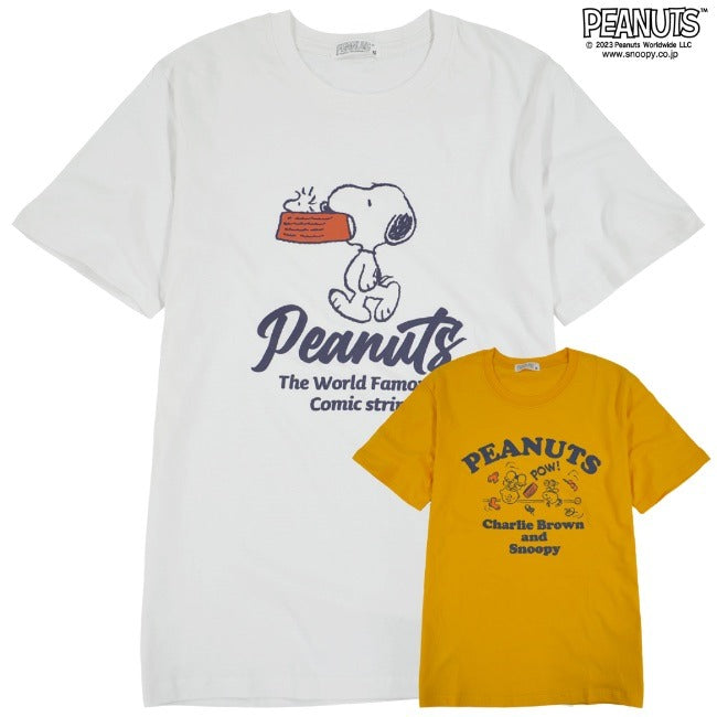 スヌーピー Tシャツ トップスチャーリーブラウン 半袖 プリント SNOOPY PEANUTS s1132-35