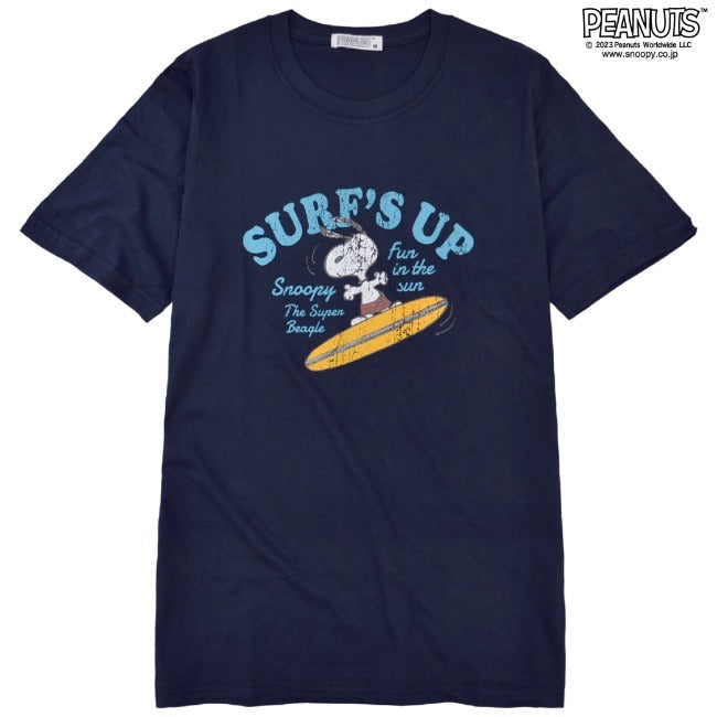スヌーピー ピーナッツ Tシャツ トップス 半袖 サーフ プリント かすれ PEANUTS SNOOPY s1132-36