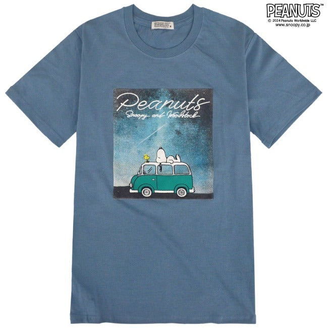 スヌーピー Tシャツ 半袖 トップス プリント ギター 星 フォト 写真 SNOOPY PEANUTS s1132-39