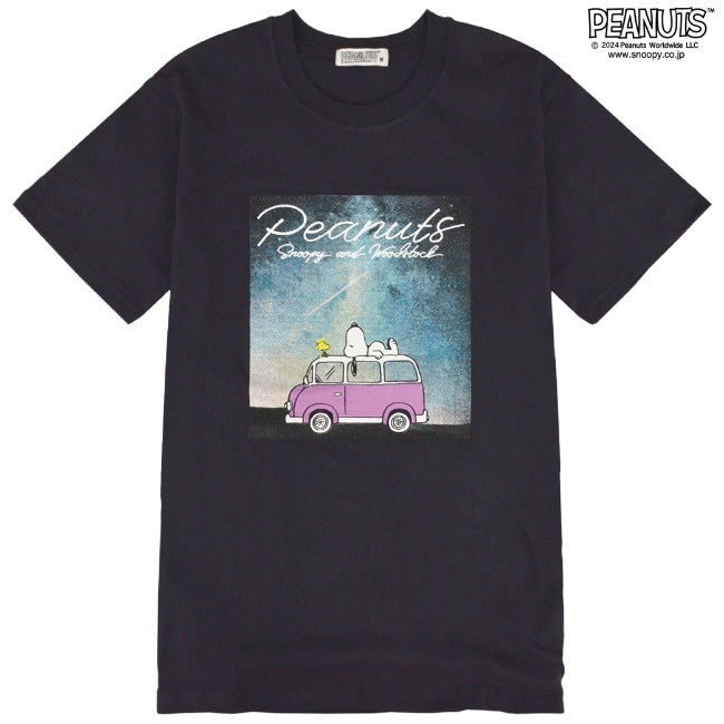 スヌーピー Tシャツ 半袖 トップス プリント ギター 星 フォト 写真 SNOOPY PEANUTS s1132-39