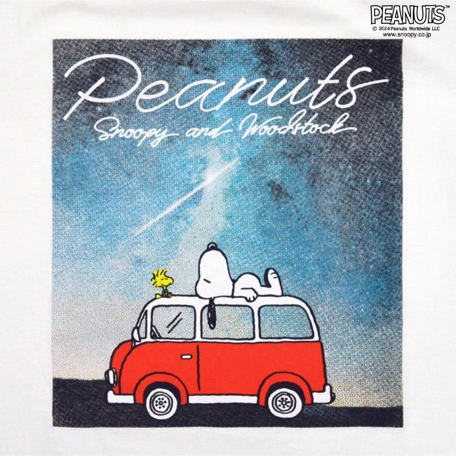 スヌーピー Tシャツ 半袖 トップス プリント ギター 星 フォト 写真 SNOOPY PEANUTS s1132-39