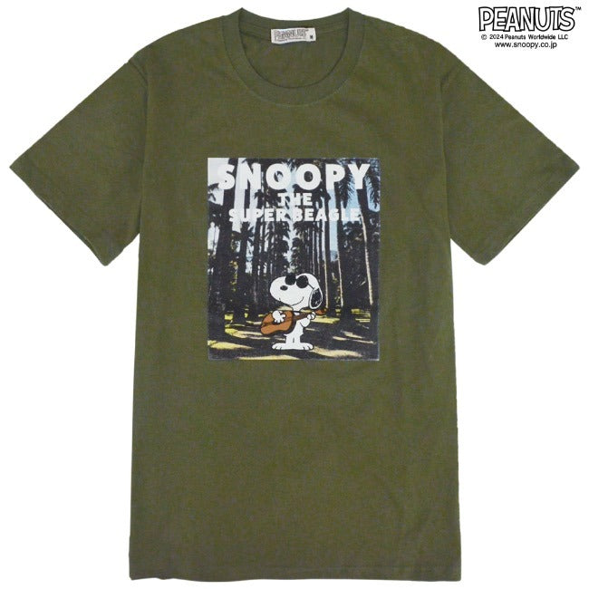 スヌーピー Tシャツ 半袖 トップス プリント ギター 星 フォト 写真 SNOOPY PEANUTS s1132-39