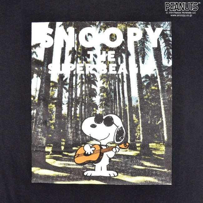 スヌーピー Tシャツ 半袖 トップス プリント ギター 星 フォト 写真 SNOOPY PEANUTS s1132-39