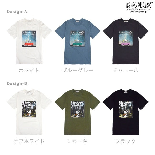 スヌーピー Tシャツ 半袖 トップス プリント ギター 星 フォト 写真 SNOOPY PEANUTS s1132-39