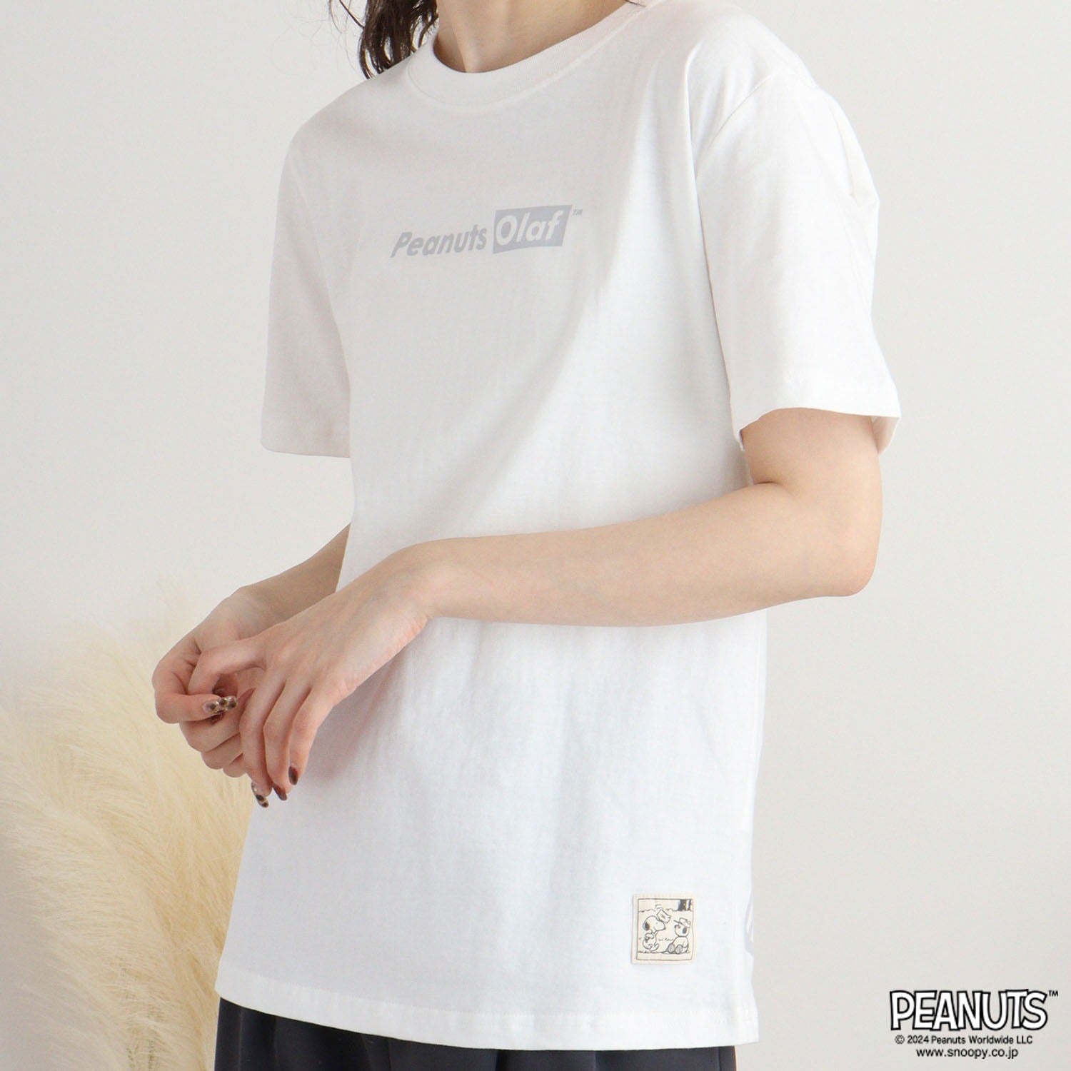 スヌーピー オラフ バックプリント Tシャツ 半袖 SNOOPY PEANUTS s1143-10sp
