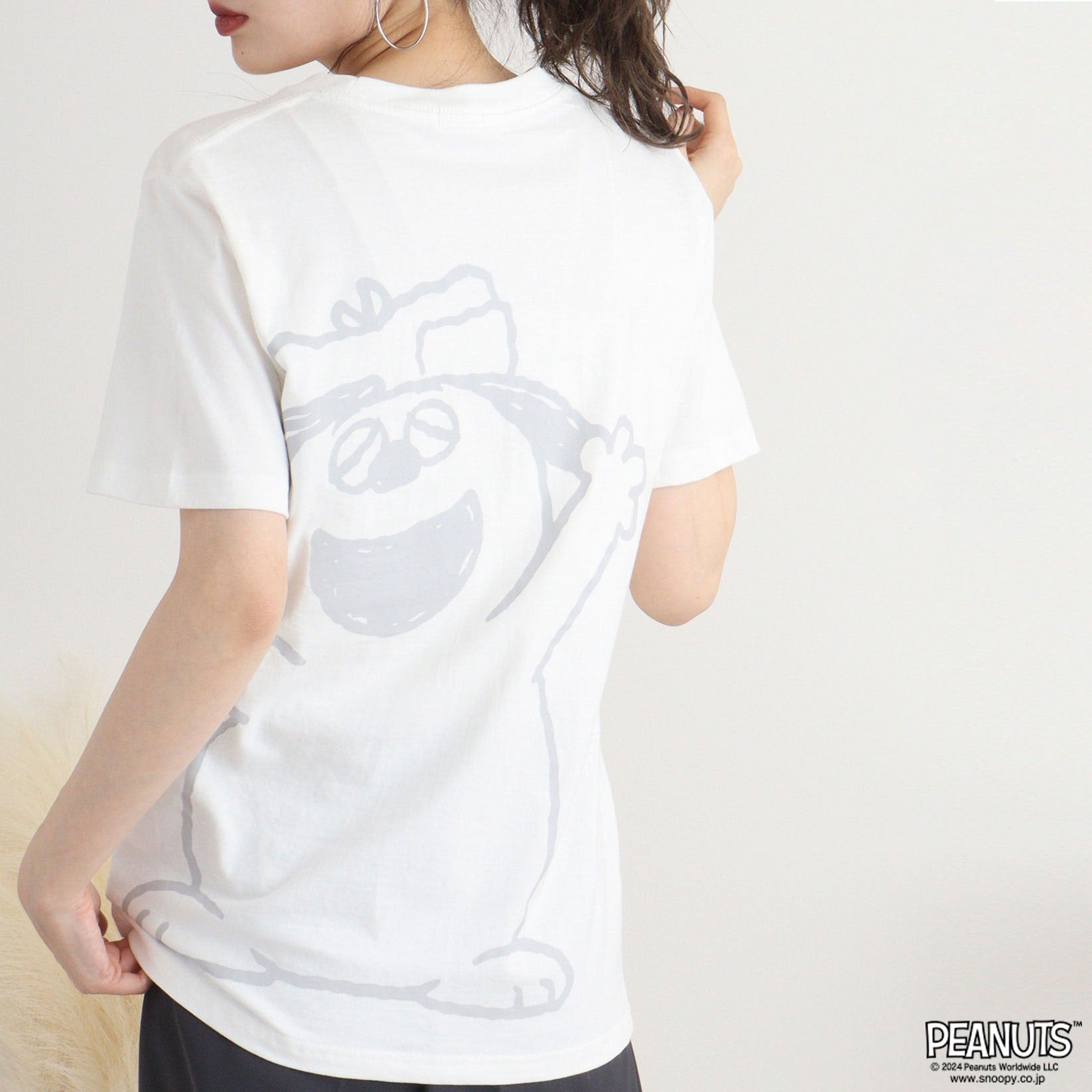 スヌーピー オラフ バックプリント Tシャツ 半袖 SNOOPY PEANUTS s1143-10sp