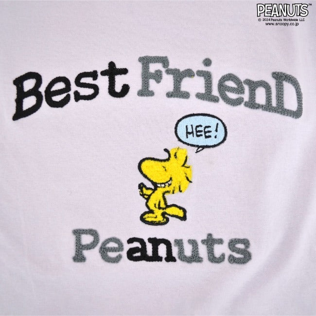 スヌーピー ウッドストック Tシャツ 半袖 刺繍 トップス SNOOPY PEANUTS s1142-128sp