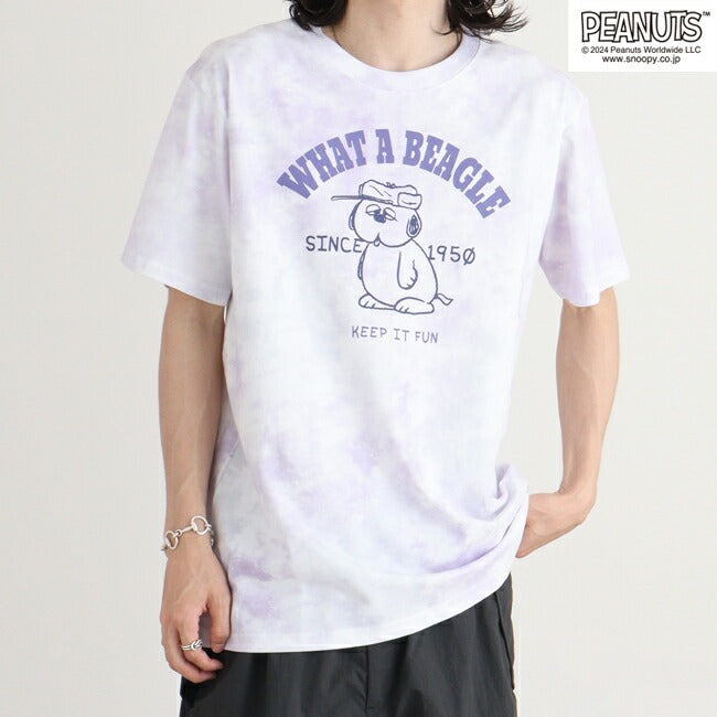 スヌーピー オラフ Tシャツ 半袖 トップス タイダイ プリント SNOOPY PEANUTS s1142-143sp