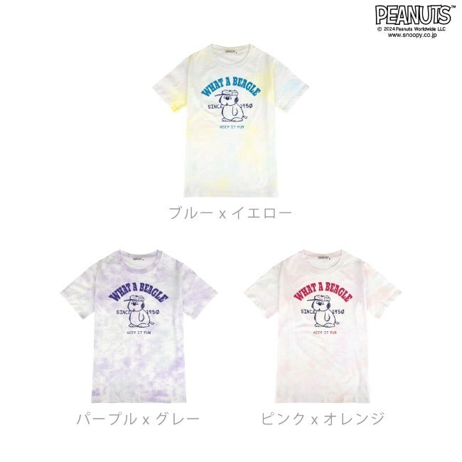 スヌーピー オラフ Tシャツ 半袖 トップス タイダイ プリント SNOOPY PEANUTS s1142-143sp