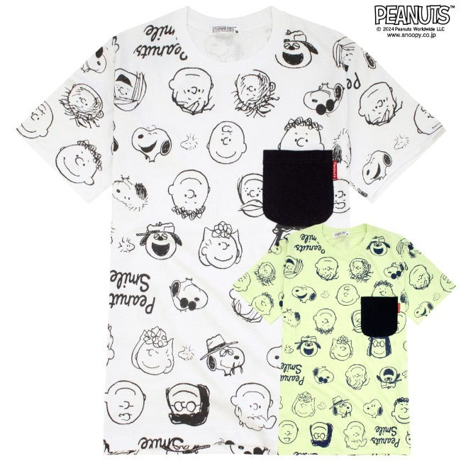 スヌーピー ピーナッツ フレンズ 半袖 柄 ポケット付 SNOOPY PEANUTS s1142-144sp