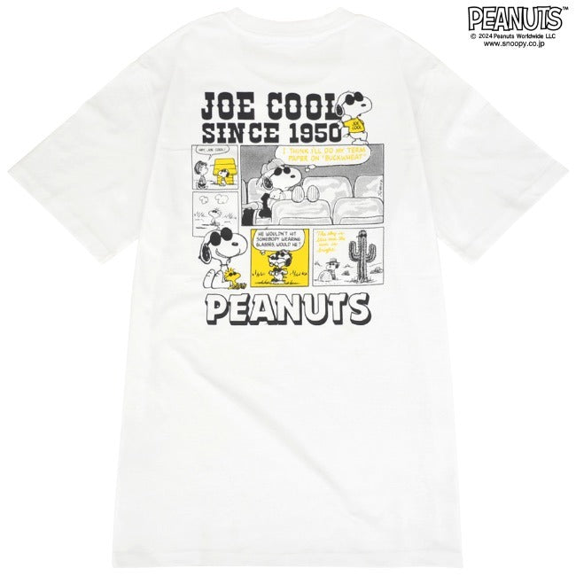 スヌーピー Tシャツ 半袖 バック プリント ジョークール トップス コミック SNOOPY PEANUTS JOE COOL s1142-145