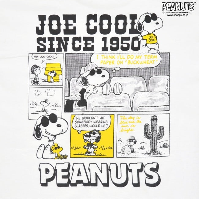 スヌーピー Tシャツ 半袖 バック プリント ジョークール トップス コミック SNOOPY PEANUTS JOE COOL s1142-145
