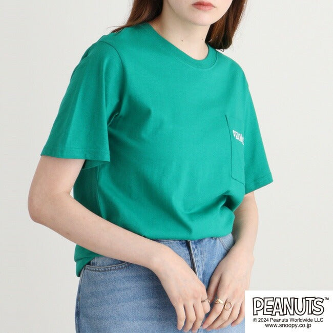 スヌーピー ピーナッツ Tシャツ トップス 半袖 バック プリント 刺繍 SNOOPY PEANUTS s1142-147sp