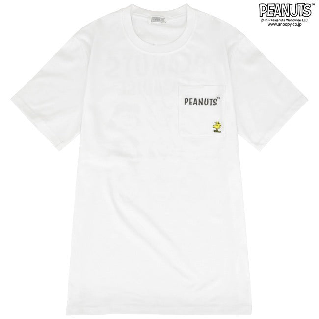 スヌーピー ピーナッツ Tシャツ トップス 半袖 バック プリント 刺繍 SNOOPY PEANUTS s1142-147sp