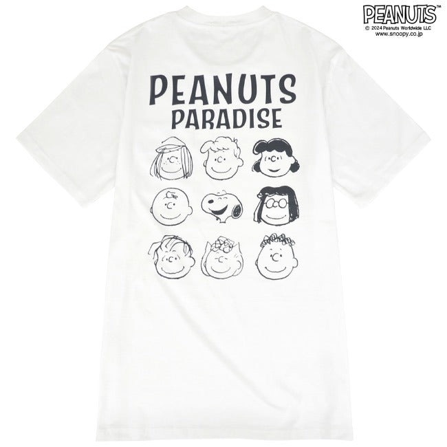 スヌーピー ピーナッツ Tシャツ トップス 半袖 バック プリント 刺繍 SNOOPY PEANUTS s1142-147sp