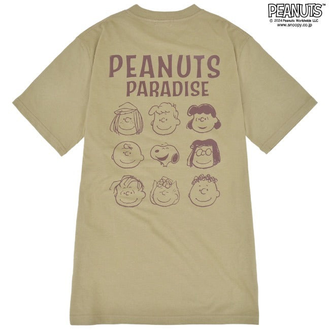 スヌーピー ピーナッツ Tシャツ トップス 半袖 バック プリント 刺繍 SNOOPY PEANUTS s1142-147sp