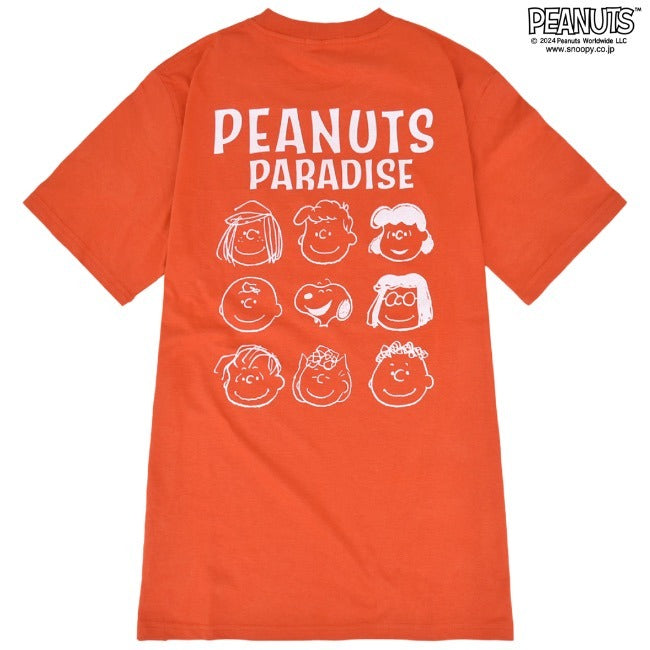 スヌーピー ピーナッツ Tシャツ トップス 半袖 バック プリント 刺繍 SNOOPY PEANUTS s1142-147sp