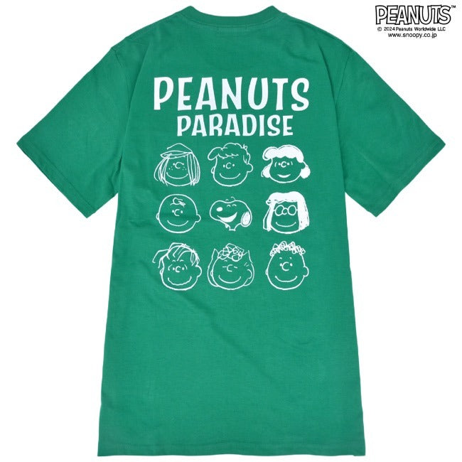 スヌーピー ピーナッツ Tシャツ トップス 半袖 バック プリント 刺繍 SNOOPY PEANUTS s1142-147sp