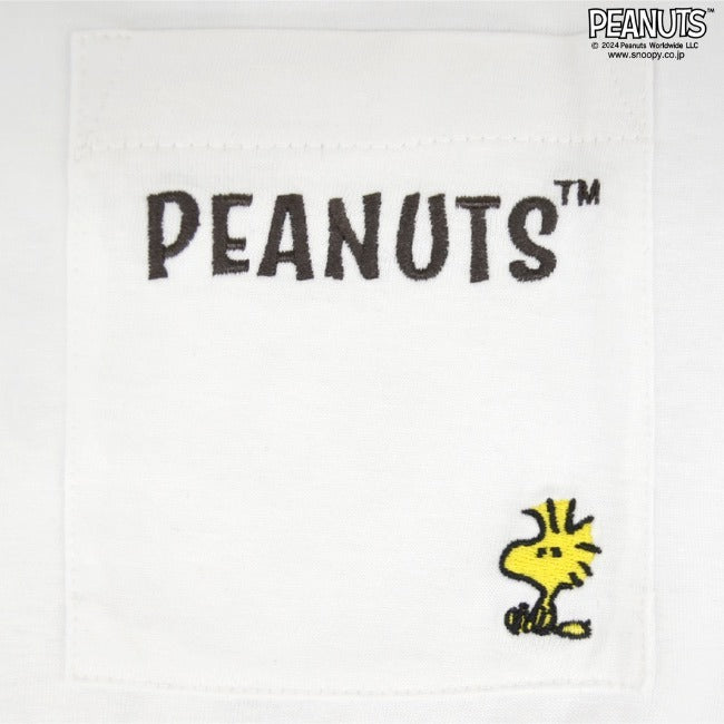 スヌーピー ピーナッツ Tシャツ トップス 半袖 バック プリント 刺繍 SNOOPY PEANUTS s1142-147sp