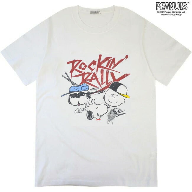 スヌーピー Tシャツ 半袖 トップス オラフ チャーリーブラウン バンド ロック ミュージック プリント SNOOPY PEANUTS s1142-148sp
