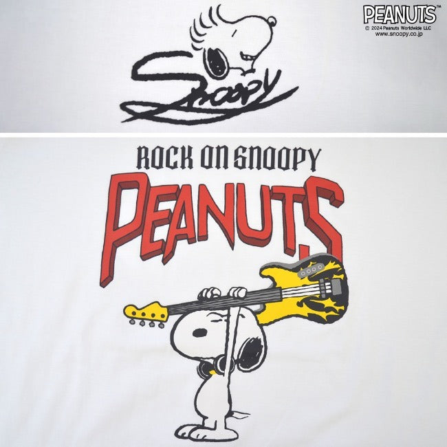 スヌーピー Tシャツ 半袖 トップス オラフ チャーリーブラウン バンド ロック ミュージック プリント SNOOPY PEANUTS s1142-148sp