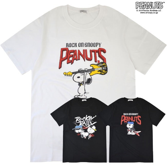 スヌーピー Tシャツ 半袖 トップス オラフ チャーリーブラウン バンド ロック ミュージック プリント SNOOPY PEANUTS s1142-148sp