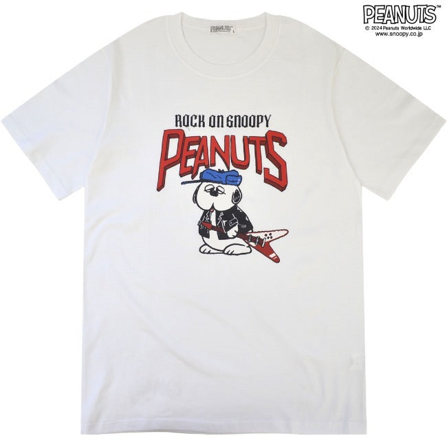 スヌーピー Tシャツ 半袖 トップス オラフ チャーリーブラウン バンド ロック ミュージック プリント SNOOPY PEANUTS s1142-148sp